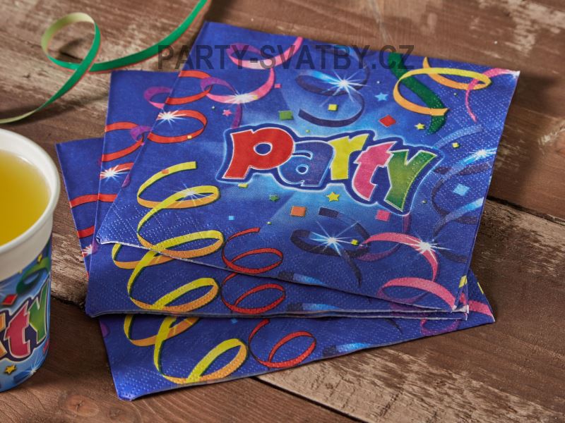 Papírový talíř 23cm "Party time" 8ks