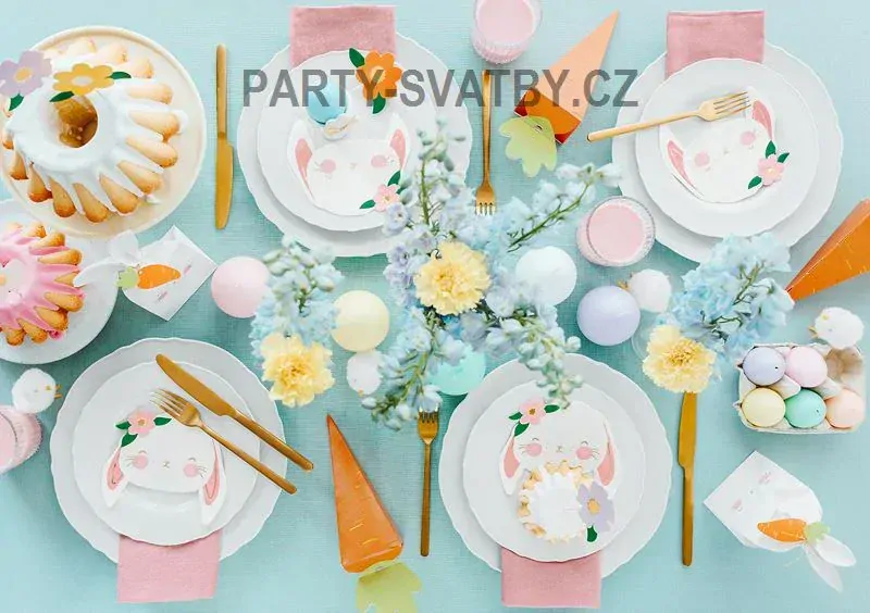 Ubrousek 33cm "Zajíček" 20 ks třívrstvý