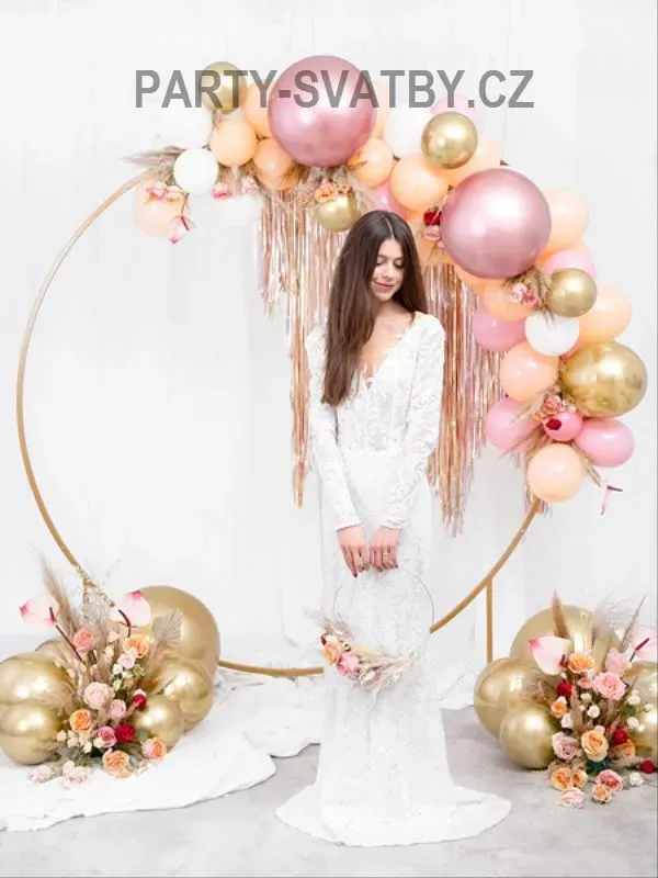 Balonek latexový lesklý 23cm gold 10ks