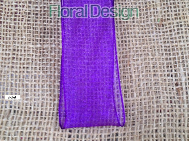 Stuha síťová s drátkem 40mm x 25m violet