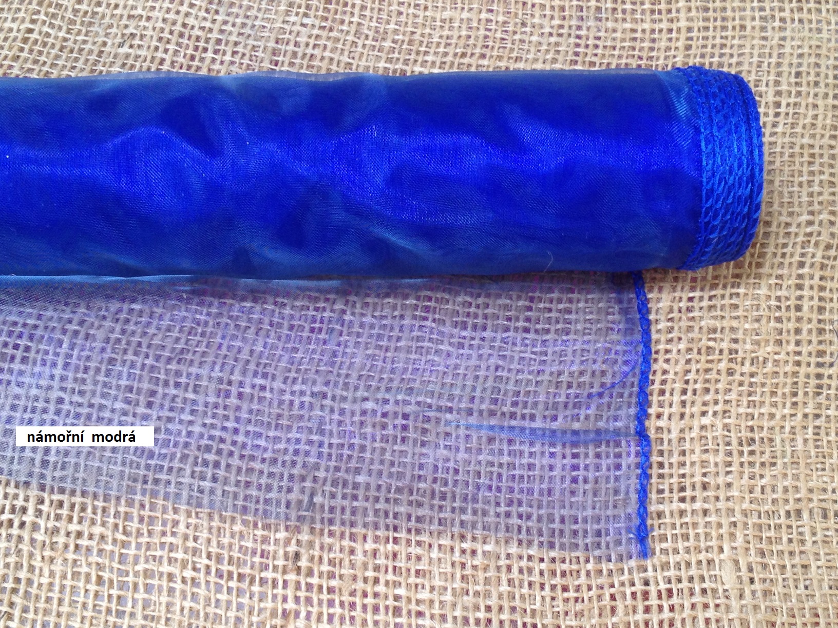 Organza 40cm x 8m námořní modrá