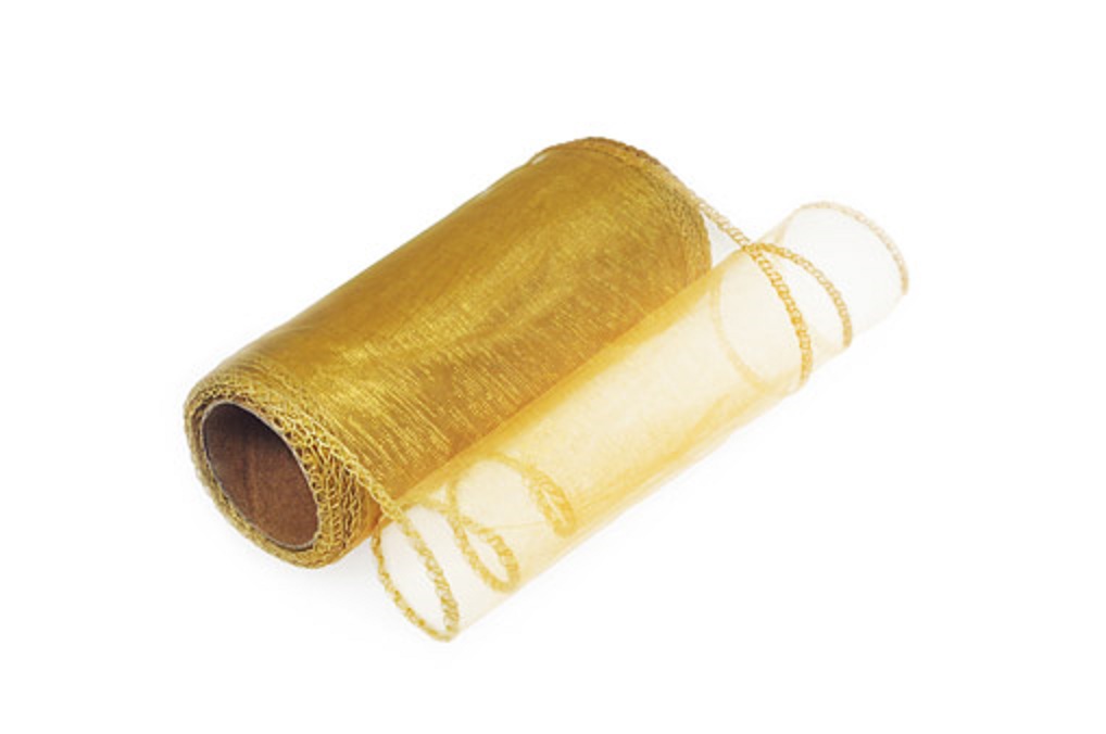 Organza 12cm x 8m zlatá