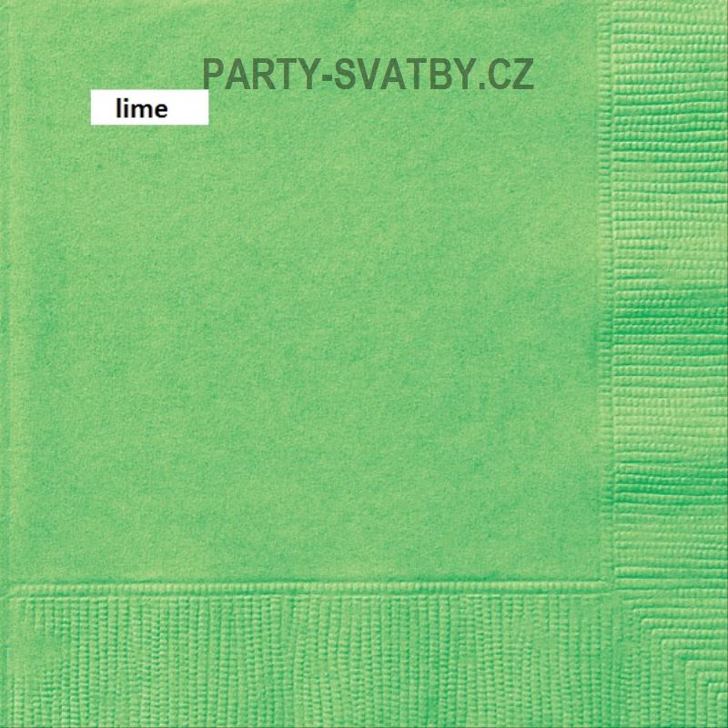 Ubrousek 33cm dvouvrstvý 20 ks lime 
