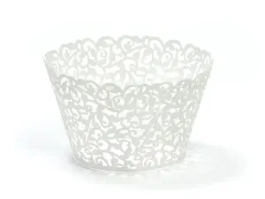 Košíček na cupcake 8.5 x 5.5cm, 10ks bílá