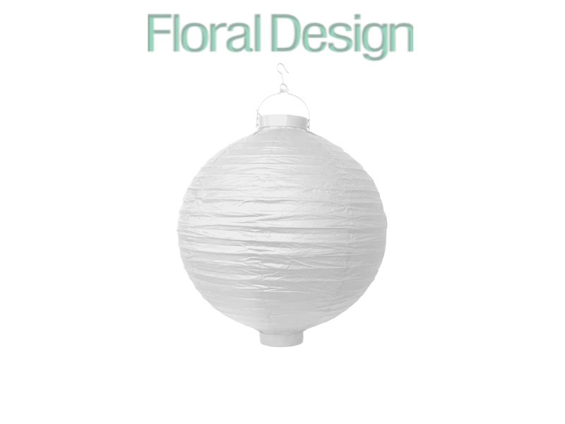 Lampion zahradní 20cm se žárovkou bílá