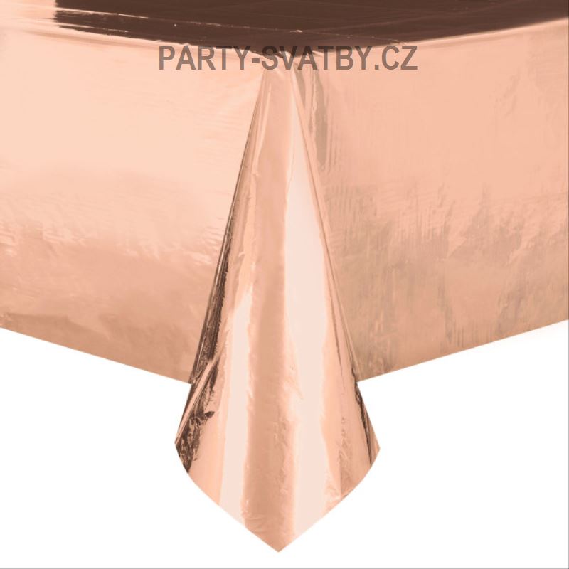 Plastový ubrus 137 x 274cm růžovozlatá