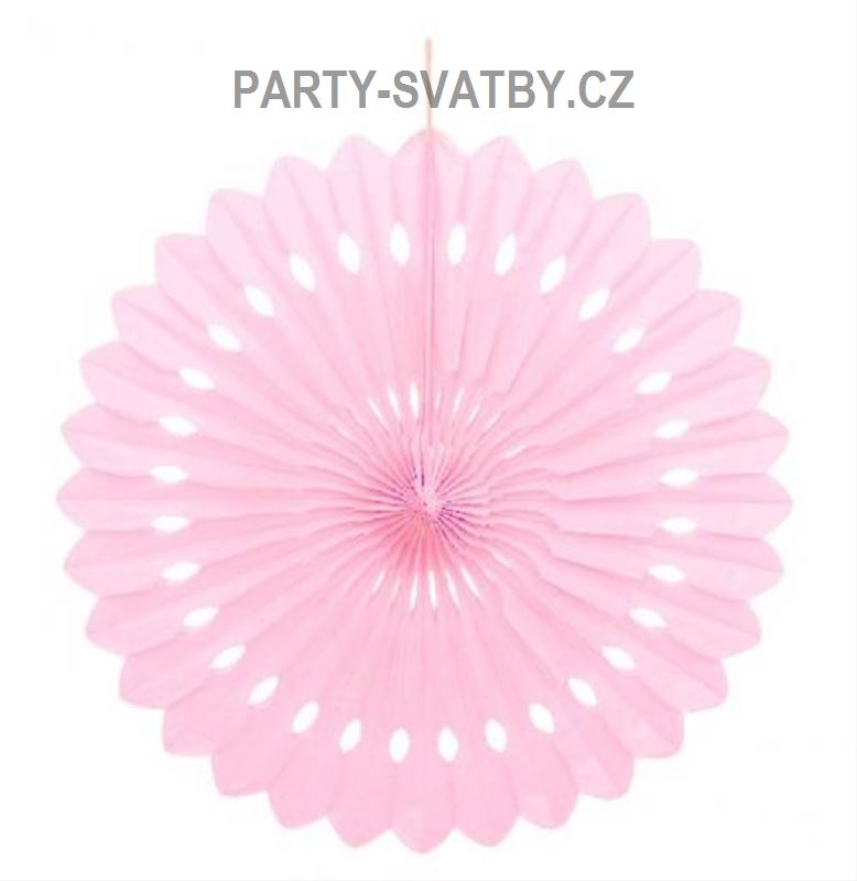 Rozeta papírová 40cm světlá růžová