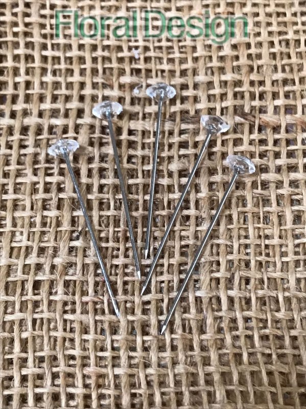 Špendlík 40mm s diamantem průměr 10mm, 85 ks