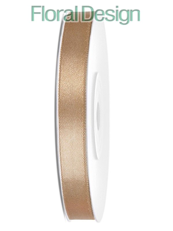 Stuha satén 6mm x 25m světlá zlatá