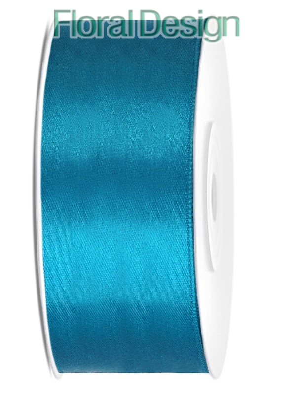 Stuha satén 25mm x 25m tyrkys