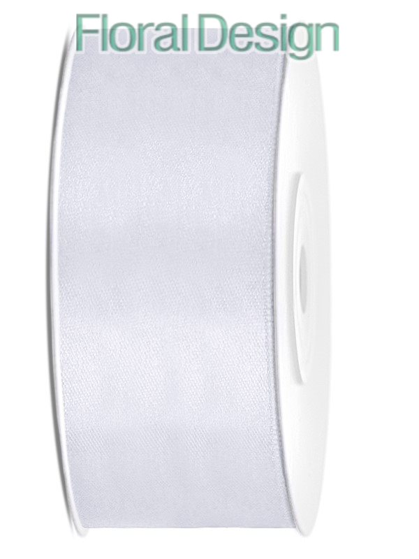 Stuha satén 25mm x 25m bílá