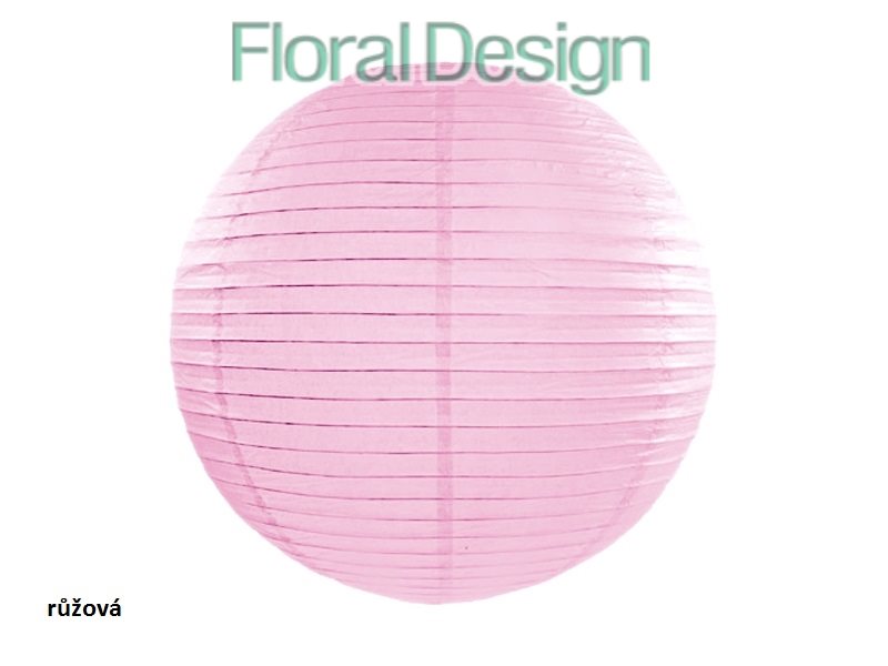 Lampion 35cm světle růžová