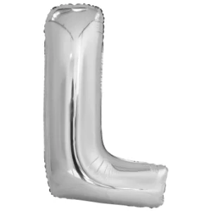 Balonek "L" foliový 81cm stříbrná