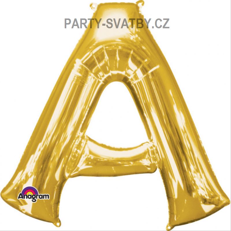 Balonek "A" foliový 35cm zlatá