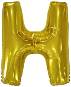 Balonek "H" foliový 85cm zlatá