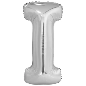 Balonek "I" foliový 81cm stříbrná