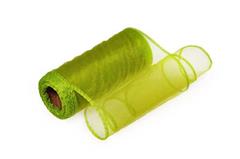 Organza 12cm x 8m čajová zelená
