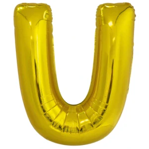 Balonek "U" foliový 83cm zlatá