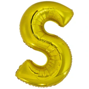 Balonek "S" foliový 83cm zlatá