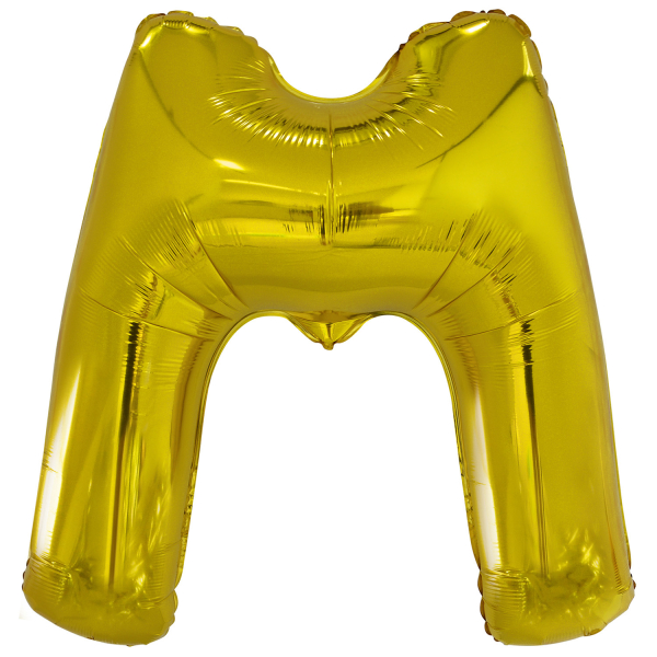 Balonek "M" foliový 83cm zlatá