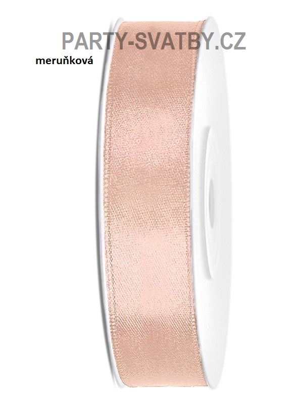 Stuha satén 12mm x 25m meruňková