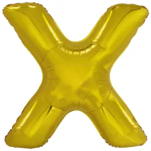 Balonek "X" foliový 82cm zlatá