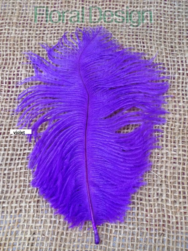 Pštrosí peří 100 ks, 10-12cm violet