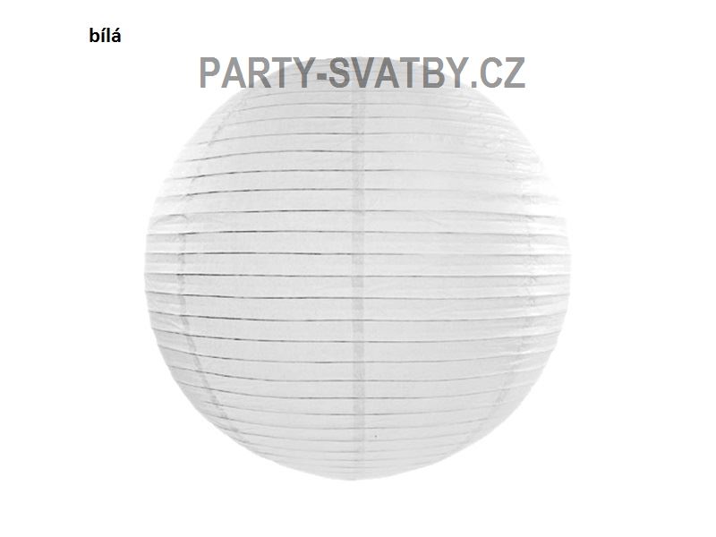 Lampion 45cm bílá
