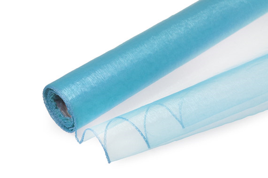Organza 40cm x 8m modrá