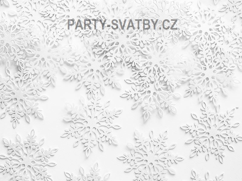 Konfety "Vločky" 3,1 - 3,6cm 20 ks bílá