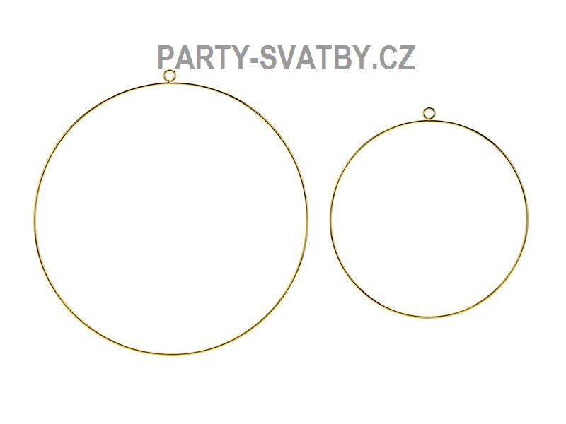 Kruh metal zlatá 2 ks (20cm a 28cm )