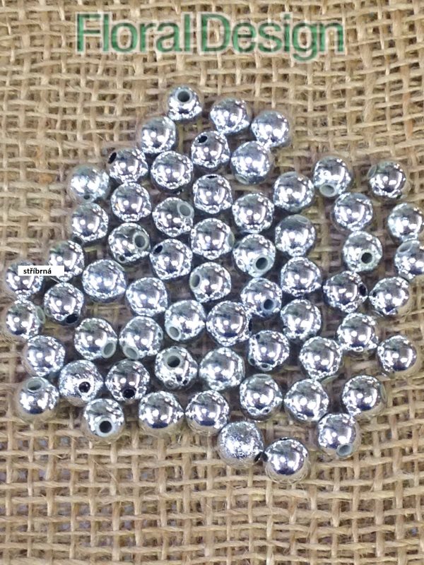Perličky 8mm / 250ks stříbrná