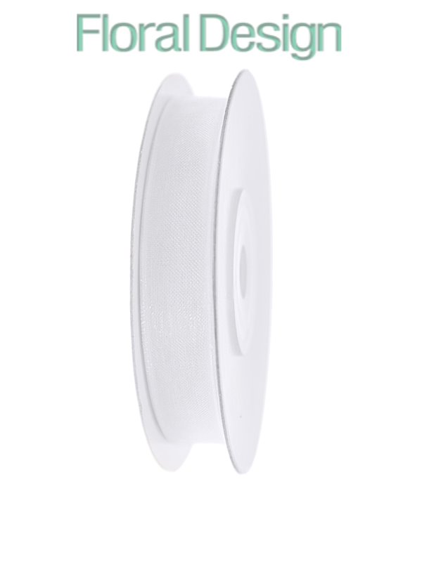 Stuha chiffon  6mm x 25m bílá