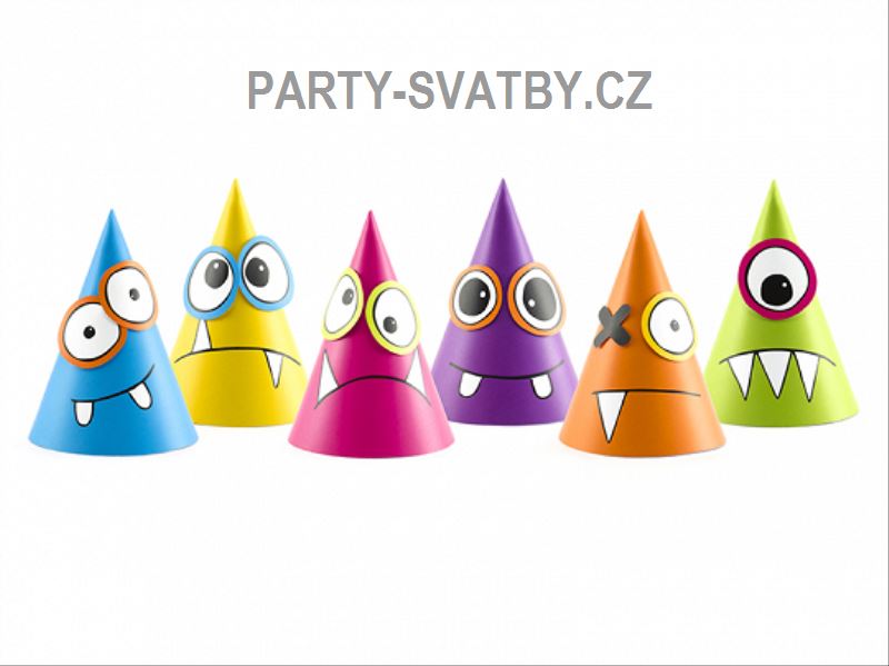 Party čepička "Monsters" 6 ks