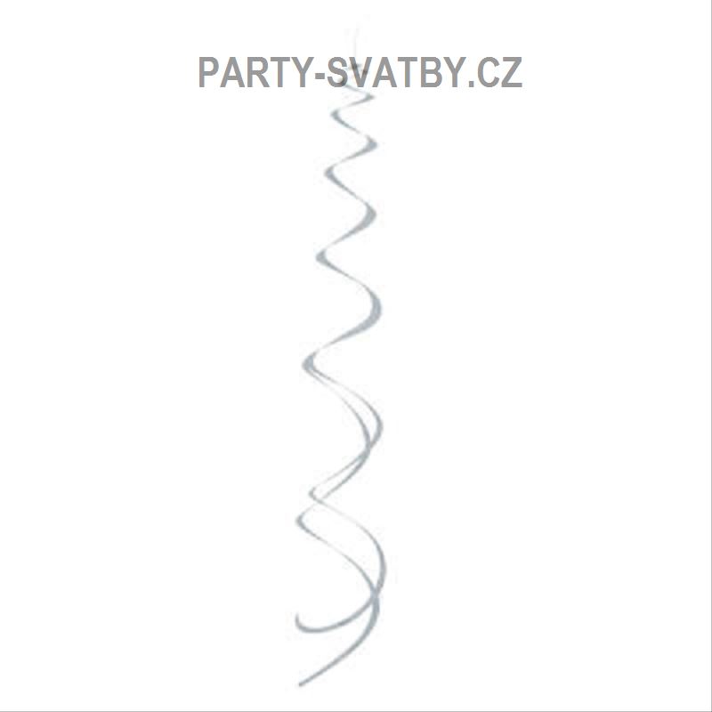 Swirls 65 cm, 8 ks stříbrná