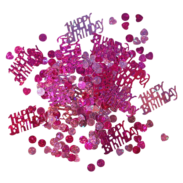 Konfety "Happy birthday" růžová 15 gr.