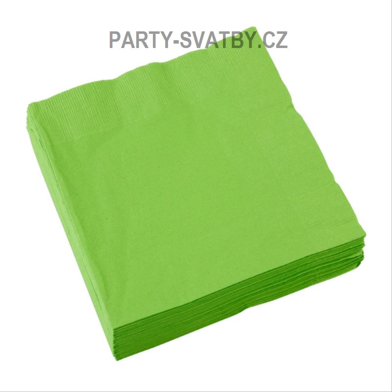 Ubrousek 33cm třívrstvý 20 ks lime 