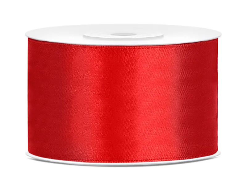 Stuha satén 38mm x 25m červená