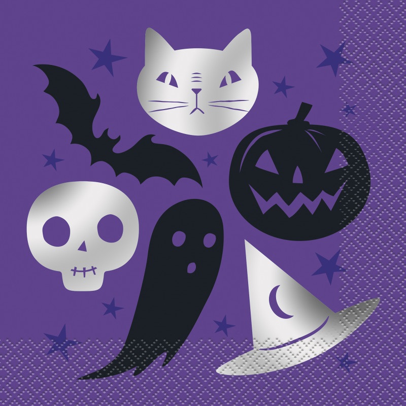 Ubrousek 33cm dvouvrstvý "Halloween" 20ks