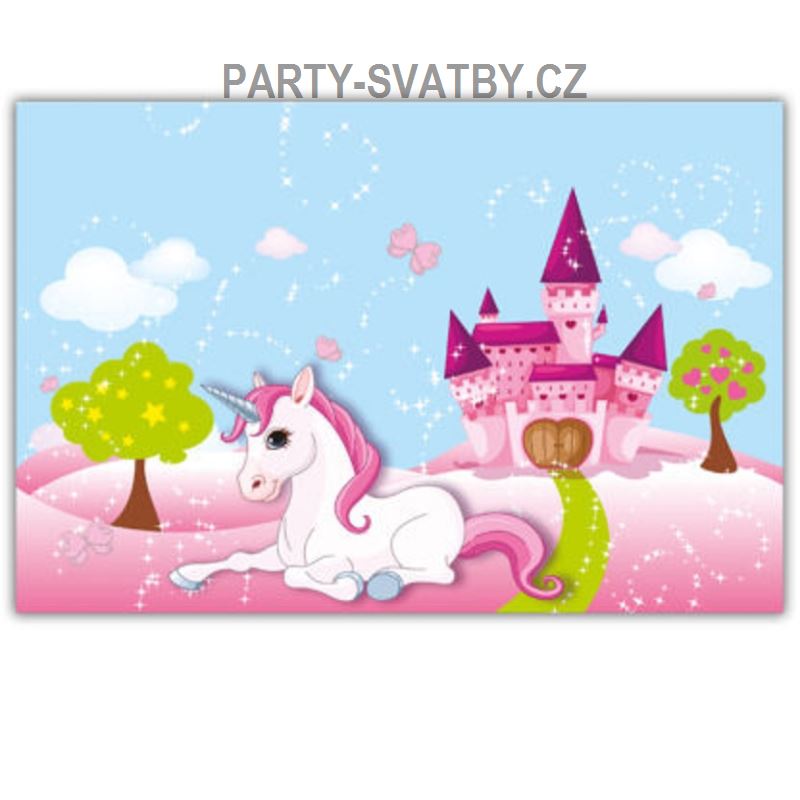 Plastový ubrus 120 x 180cm "Jednorožec"