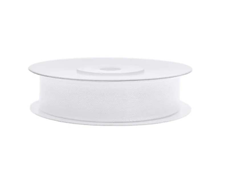 Stuha chiffon 12mm x 25m bílá
