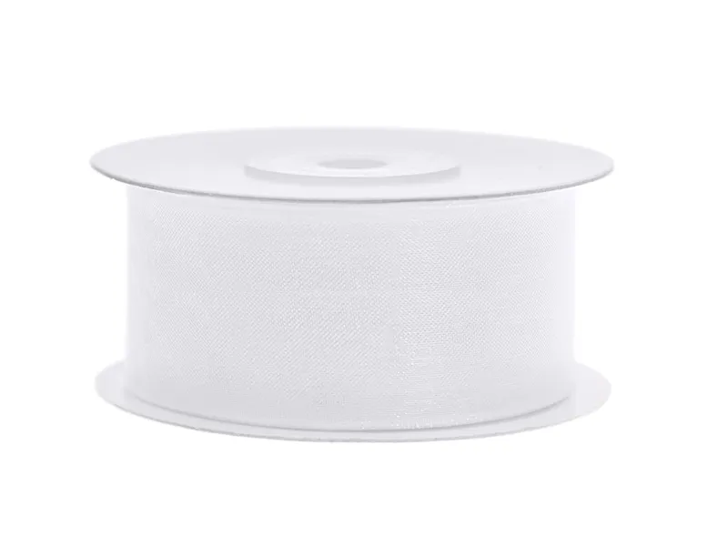 Stuha chiffon 38mm x 25m bílá