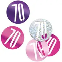 Konfety "70-narozeniny" růžová 14gr.
