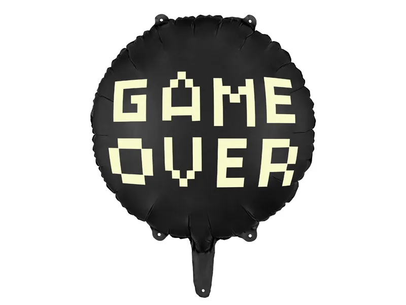 Balonek fóliový 45cm "Game over" černá