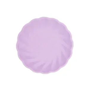 Papírový talíř 19cm / vlny lila 6ks