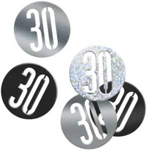 Konfety "30-narozeniny" 14gr. černá / stříbrná