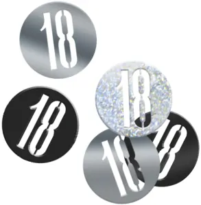 Konfety "18-narozeniny" 14gr. černá / stříbrná