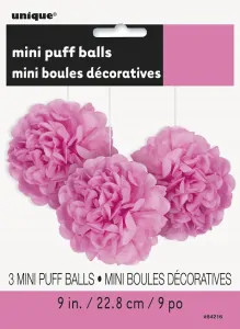 Pom Pom 23cm papírový 3 ks světle růžová