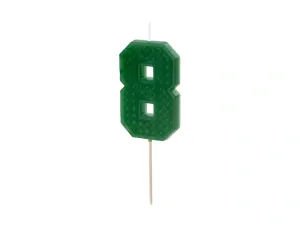Narozeninové svíčky - číslo "8" zelená