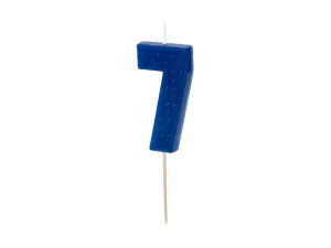 Narozeninové svíčky - číslo "7" modrá